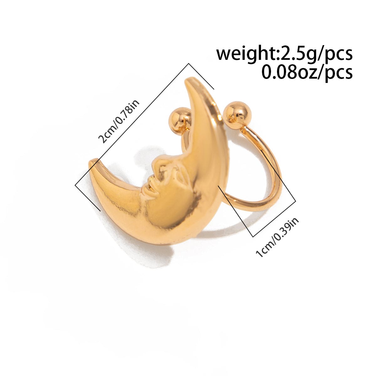 Chic Gold Silver Plated Moon Ear Cuff Earring