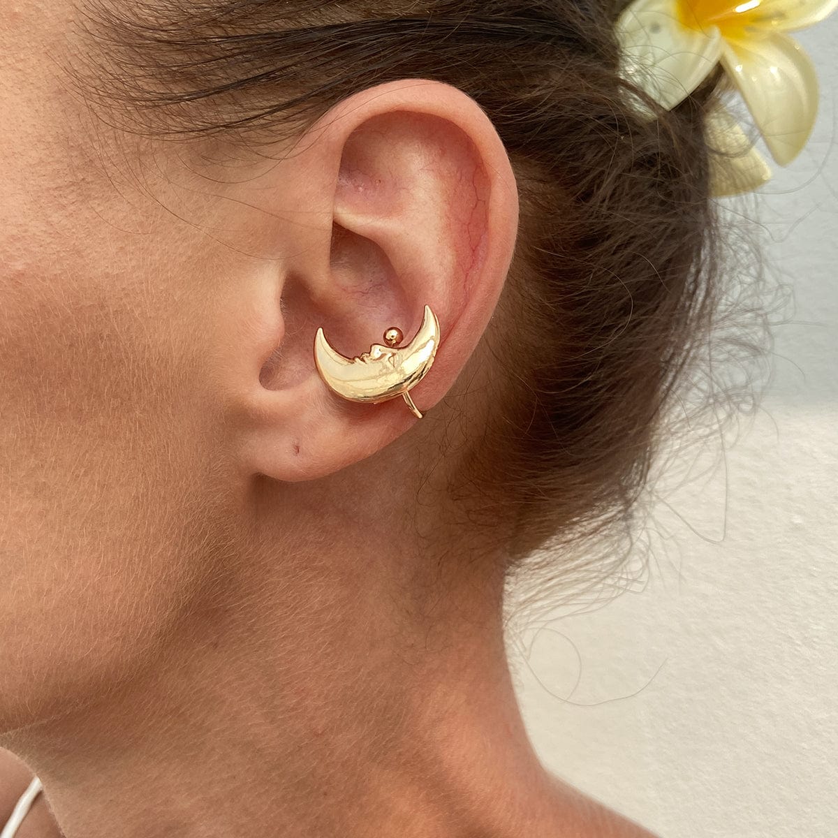 Chic Gold Silver Plated Moon Ear Cuff Earring