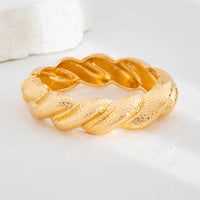 Thumbnail for Chic Gold Silver Plated Textured Twisted Bangle Bracelet