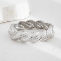 Thumbnail for Chic Gold Silver Plated Textured Twisted Bangle Bracelet