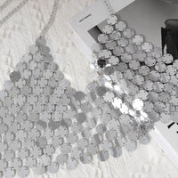 Thumbnail for Chic Gold Silver Tone Backless Sequins Bra - ArtGalleryZen