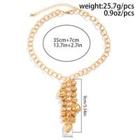 Thumbnail for Chic Gold Silver Tone Heart Tassel Cable Chain Necklace - ArtGalleryZen