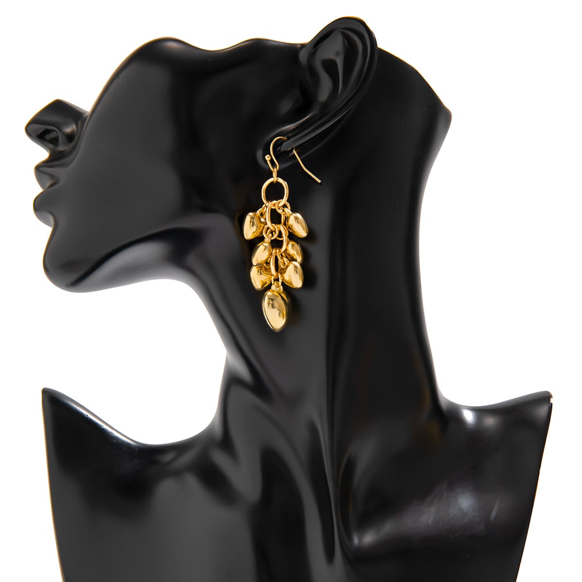 Chic Gold Silver Tone Heart Tassel Earrings - ArtGalleryZen