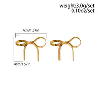 Thumbnail for Chic Gold Silver Tone Ribbon Earrings - ArtGalleryZen