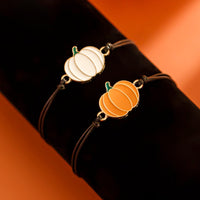 Thumbnail for Chic Halloween Pumpkin Pendant Wax Cord Bracelet Set - ArtGalleryZen