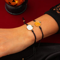 Thumbnail for Chic Halloween Pumpkin Pendant Wax Cord Bracelet Set - ArtGalleryZen