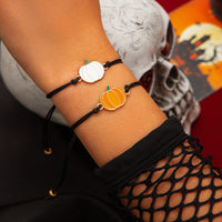 Thumbnail for Chic Halloween Pumpkin Pendant Wax Cord Bracelet Set