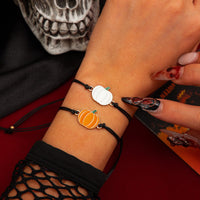 Thumbnail for Chic Halloween Pumpkin Pendant Wax Cord Bracelet Set