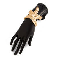 Thumbnail for Chic Hammered Starfish Wide Cuff Bangle Bracelet - ArtGalleryZen