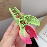 Thumbnail for Chic Handmade Enamel Pink Tulip Chignon Claw Clip Hair Clip - ArtGalleryZen