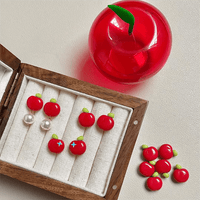 Thumbnail for Chic Handmade Pearl Dangle Star Apple Czech Glass Earrings - ArtGalleryZen