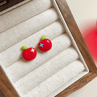 Thumbnail for Chic Handmade Pearl Dangle Star Apple Czech Glass Earrings - ArtGalleryZen