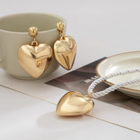 Thumbnail for Chic Heart Necklace Earrings Set - ArtGalleryZen