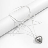 Thumbnail for Chic Heart Pendant Colorful Velvet String Necklace - ArtGalleryZen