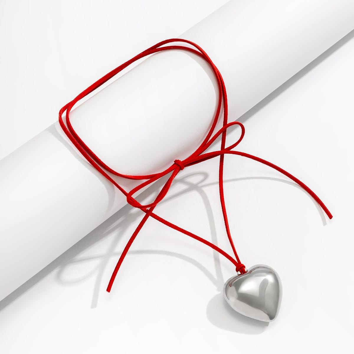 Chic Heart Pendant Colorful Velvet String Necklace - ArtGalleryZen