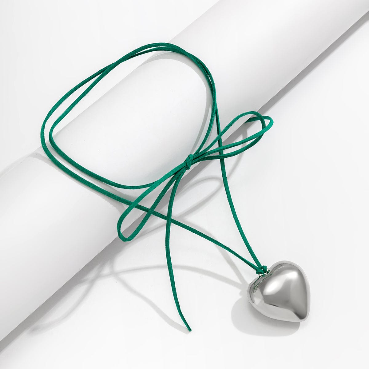 Chic Heart Pendant Colorful Velvet String Necklace - ArtGalleryZen