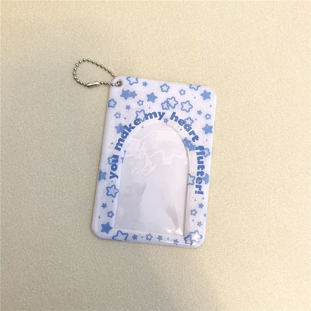 Chic Heart Star Lucky Clover Kpop Keychain Photocard Holder - ArtGalleryZen