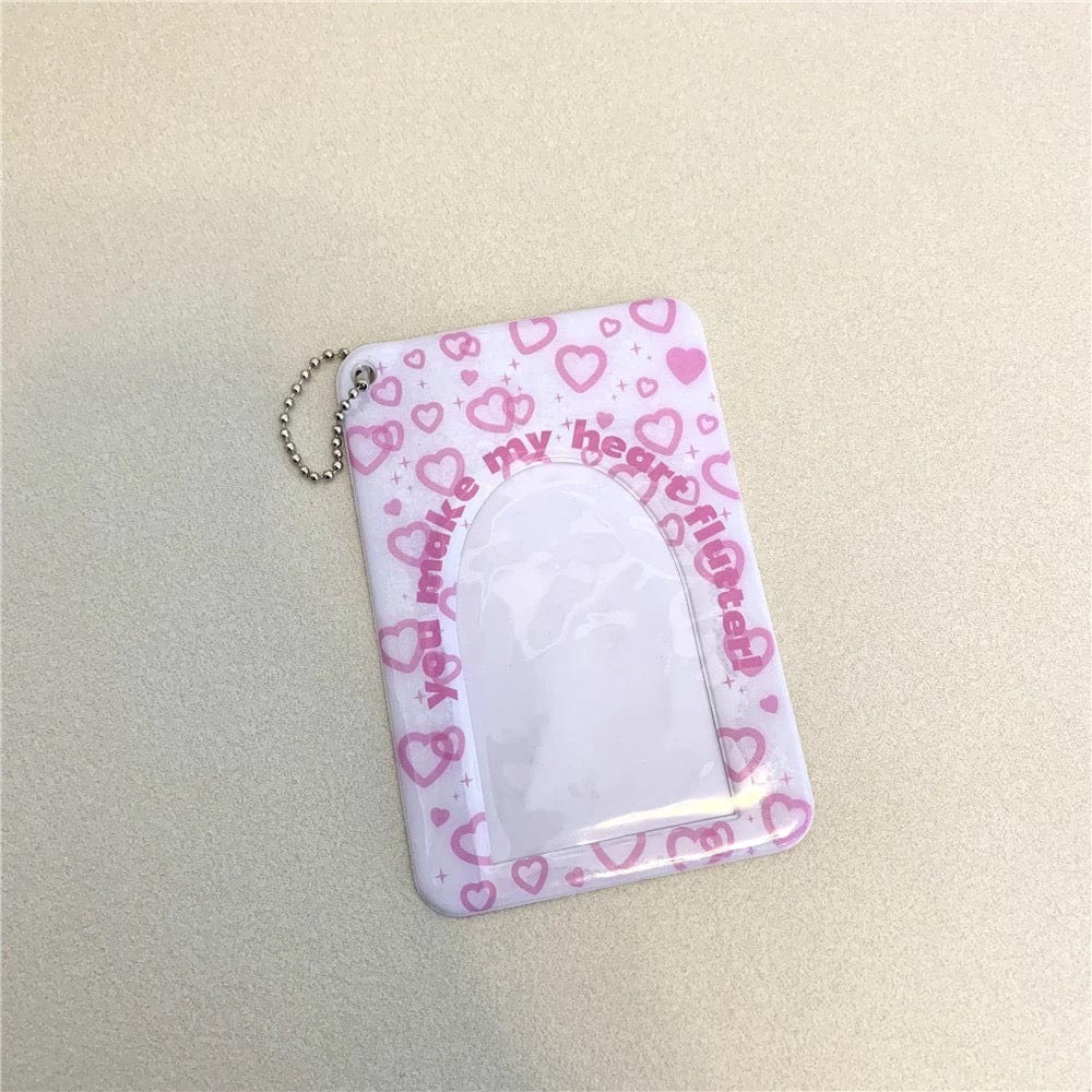 Chic Heart Star Lucky Clover Kpop Keychain Photocard Holder - ArtGalleryZen