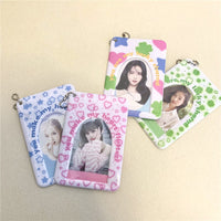 Thumbnail for Chic Heart Star Lucky Clover Kpop Keychain Photocard Holder - ArtGalleryZen