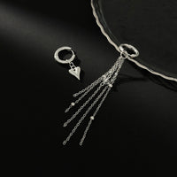 Thumbnail for Chic Heart Tassel Huggie Hoop Earrings - ArtGalleryZen