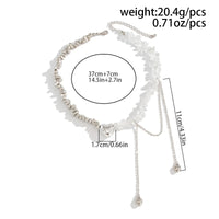 Thumbnail for Chic Heart Tassel Turquoise Stone Beaded Chain Necklace - ArtGalleryZen