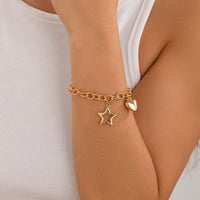 Thumbnail for Chic Hollow Star Heart Charm Cable Chain Bracelet