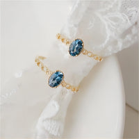 Thumbnail for Chic Hollowed-out Sea Blue Topaz Ring - ArtGalleryZen