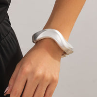 Thumbnail for Chic Irregular Curved Frosted Bangle Bracelet - ArtGalleryZen