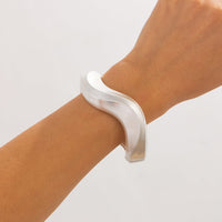 Thumbnail for Chic Irregular Curved Frosted Bangle Bracelet