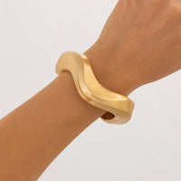 Thumbnail for Chic Irregular Curved Frosted Bangle Bracelet