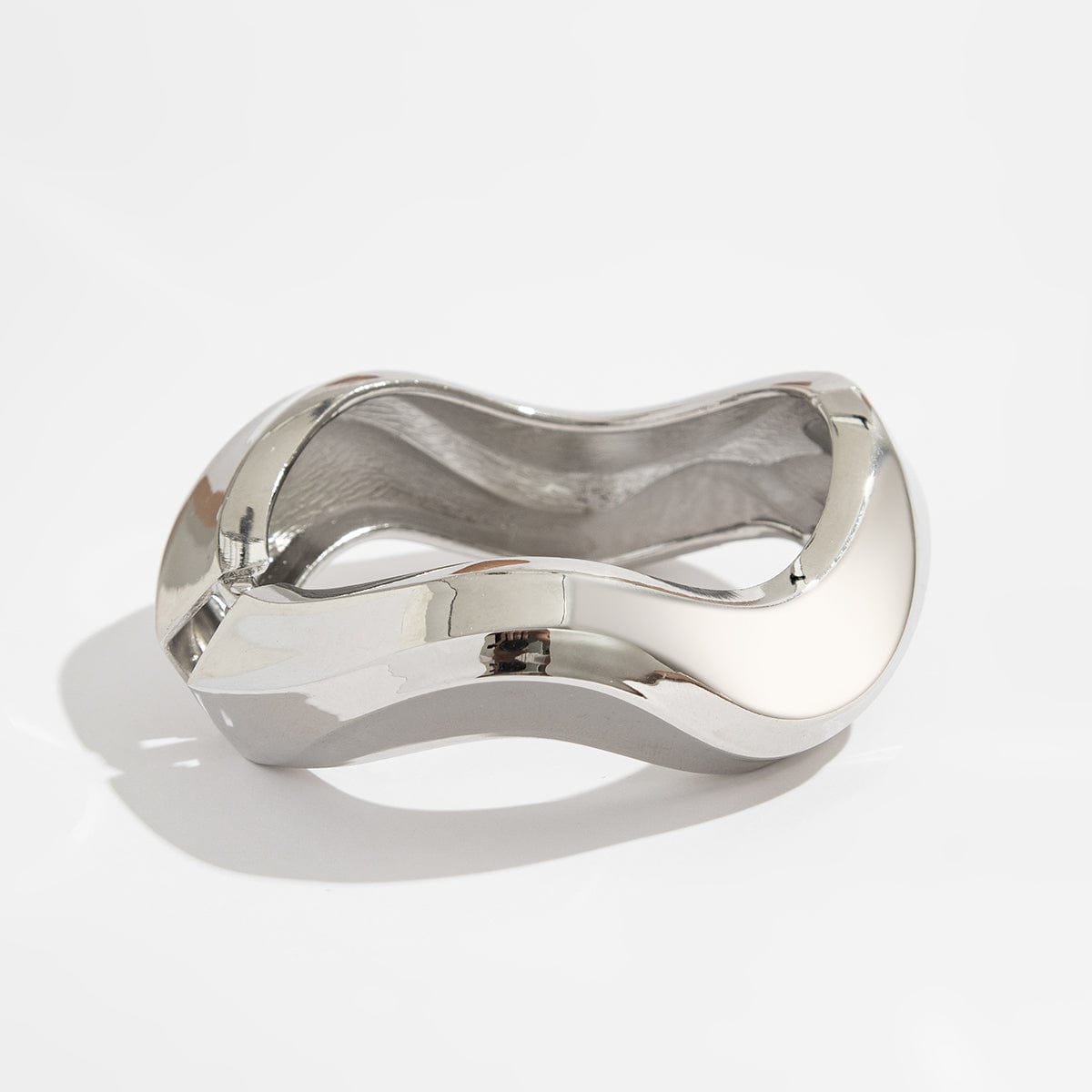 Chic Irregular Curved Frosted Bangle Bracelet