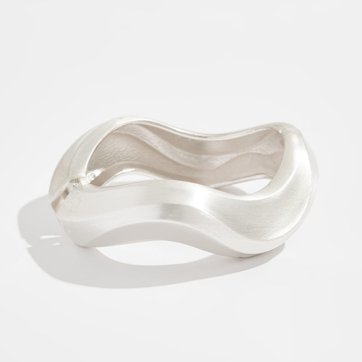 Chic Irregular Curved Frosted Bangle Bracelet