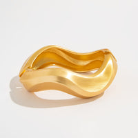 Thumbnail for Chic Irregular Curved Frosted Bangle Bracelet