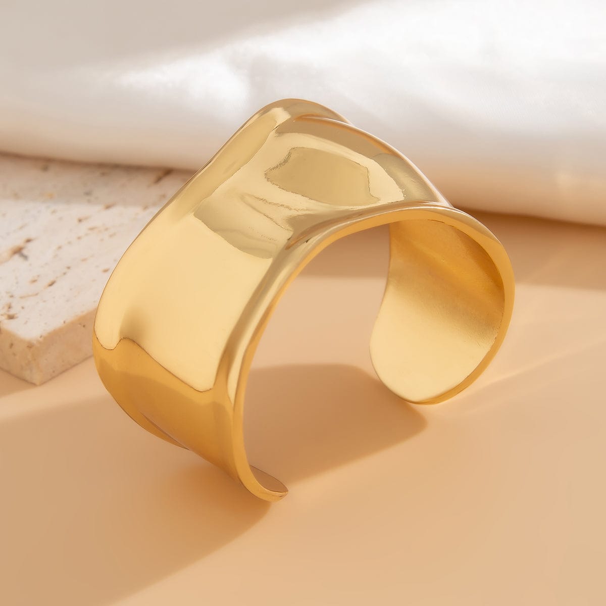 Chic Irregular Curved Open Wide Cuff Bangle Bracelet