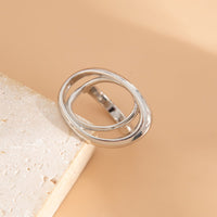 Thumbnail for Chic Irregular Duo Oval Ring - ArtGalleryZen