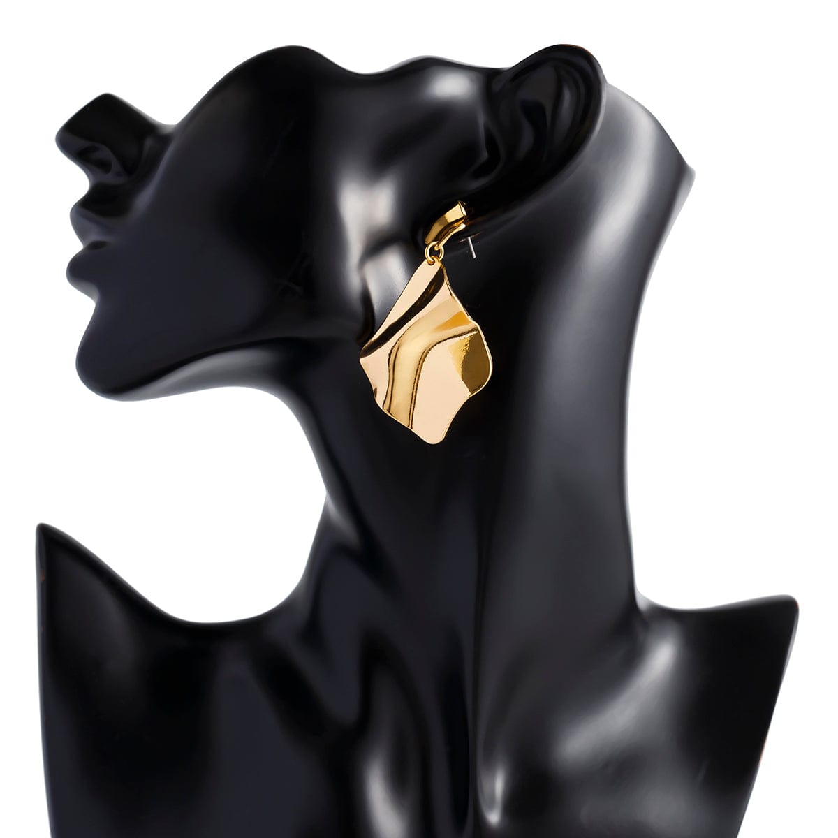 Chic Irregular Pleated Square Dangle Earrings - ArtGalleryZen