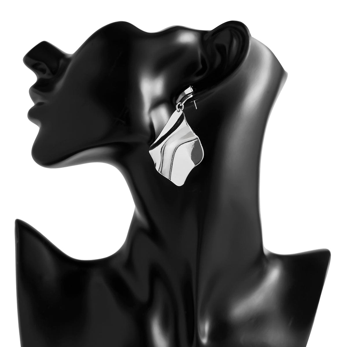 Chic Irregular Pleated Square Dangle Earrings - ArtGalleryZen