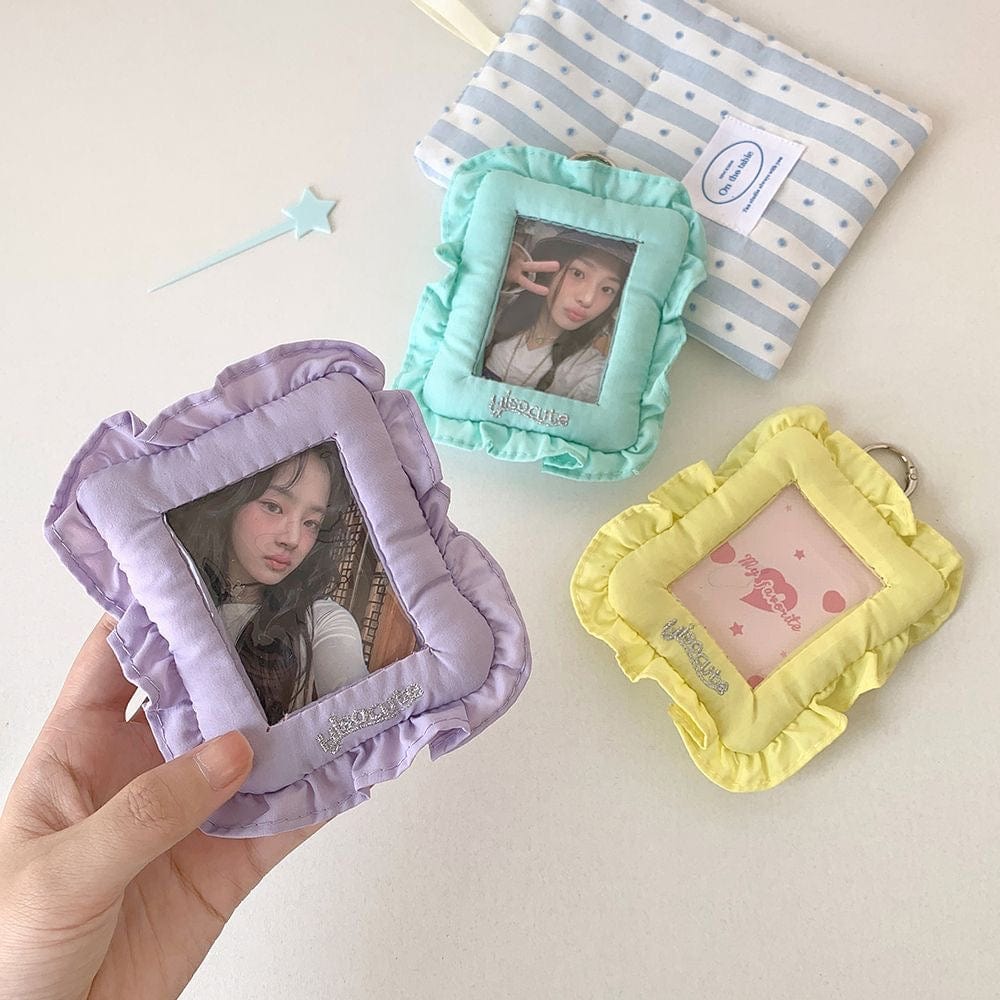 Chic Lace Pillow Kpop Keychain Photocard Holder - ArtGalleryZen