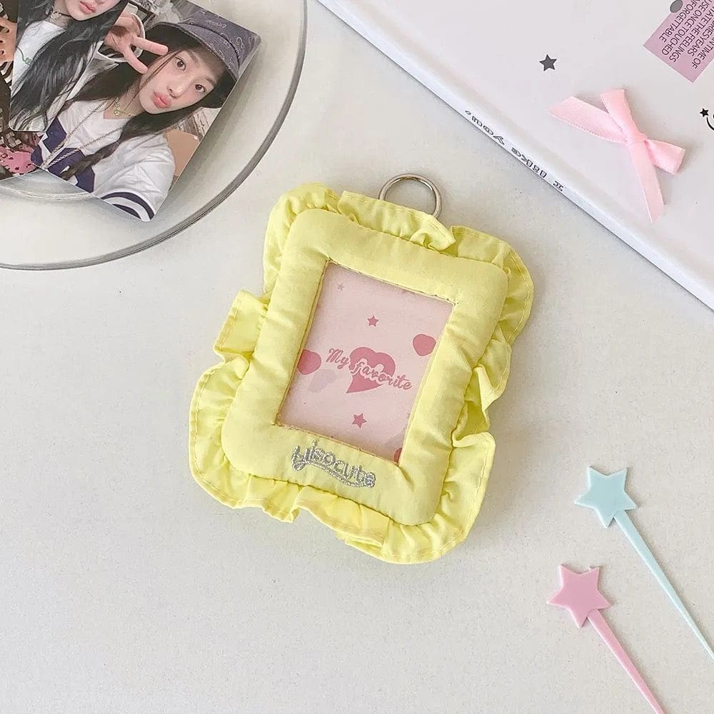 Chic Lace Pillow Kpop Keychain Photocard Holder - ArtGalleryZen