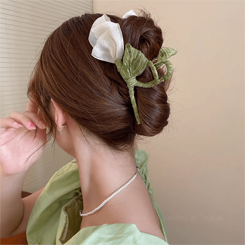 Chic Lace Tulip Chignon Claw Clip Hair Clip - ArtGalleryZen