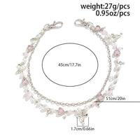 Thumbnail for Chic Layered Bowknot Charm Pearl Heart Glass Bead Trouser Chain - ArtGalleryZen