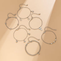 Thumbnail for Chic Layered Bowknot Star Heart Tassel Ball Cable Chain Bracelet Set