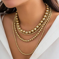 Thumbnail for Chic Layered Chunky Ball Chain Necklace - ArtGalleryZen