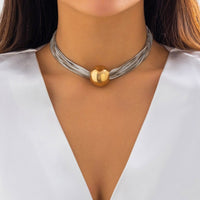 Thumbnail for Chic Layered Chunky Ball Charm Collar Choker - ArtGalleryZen