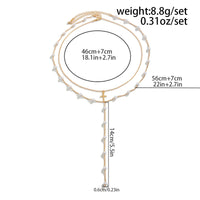 Thumbnail for Chic Layered Cross Pendant Pearl Chain Y Necklace Set - ArtGalleryZen