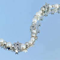 Thumbnail for Chic Layered Crystal Inlaid Star Pearl Chain Bracelet