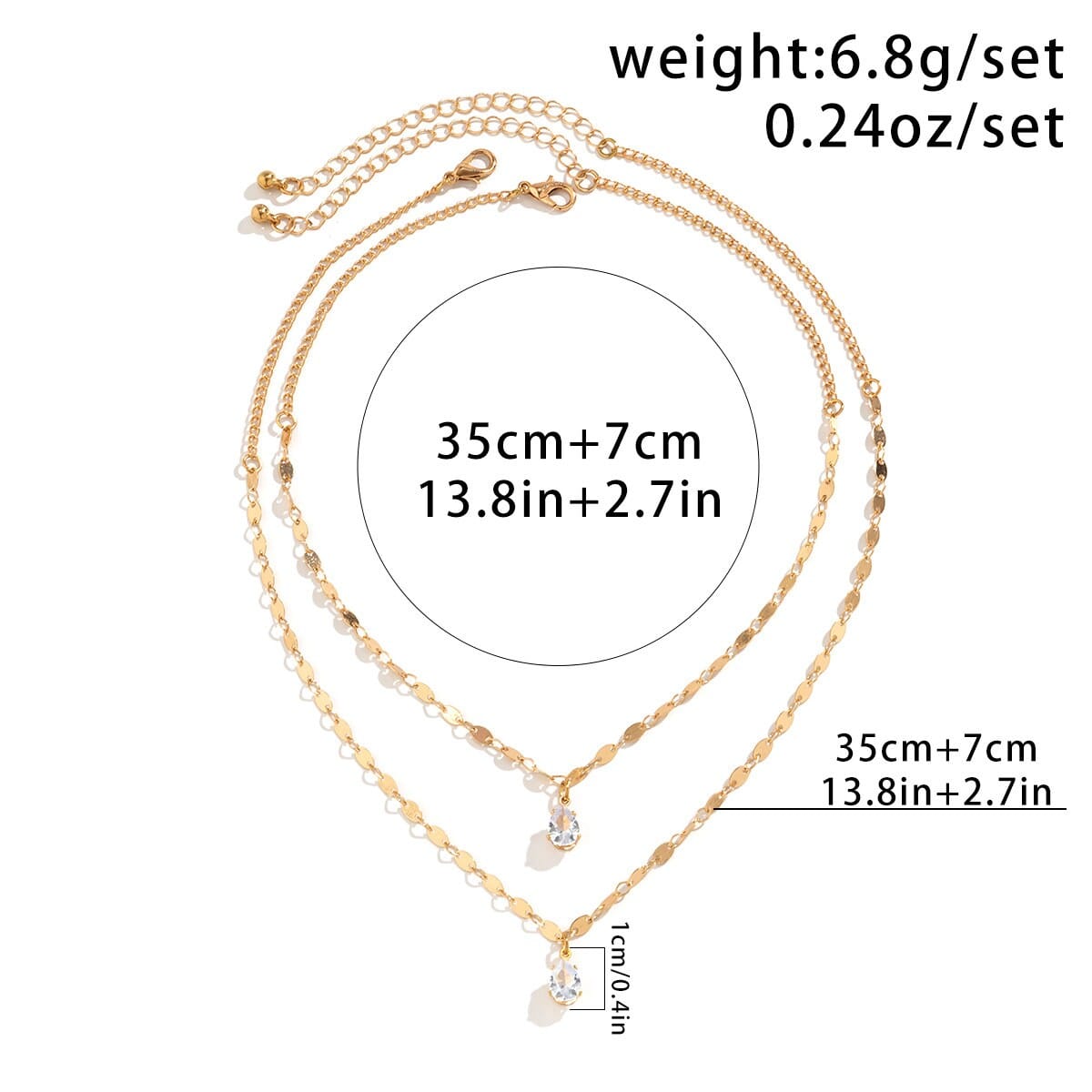 FAMARINE Gold Layered Necklace, 3 Layer Choker Necklace Chain Pendant  Costume Jewelry for Women