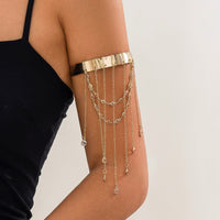 Thumbnail for Chic Layered Crystal Star Sequin Tassel Arm Cuff