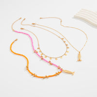 Thumbnail for Chic Layered Fish Pendant Sequin Tassel Seed Beaded Necklace Set - ArtGalleryZen