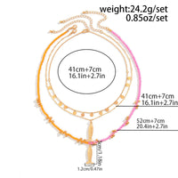 Thumbnail for Chic Layered Fish Pendant Sequin Tassel Seed Beaded Necklace Set - ArtGalleryZen